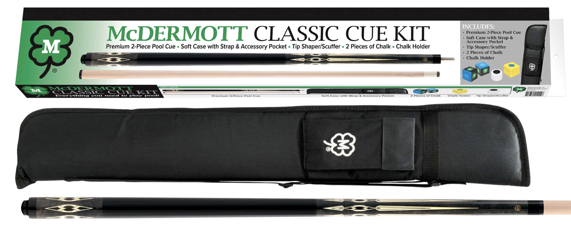 McDermott Classic Cue Kit (Grey Cue)